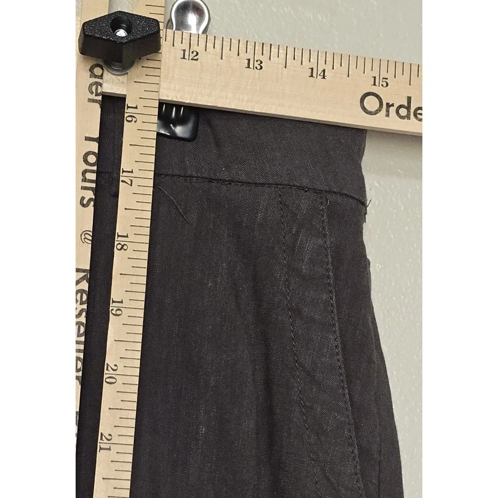 Kut From The Kloth size 4 30x26 Linen Grey Wide Leg Ankle Pants Classic City - Picture 5 of 10